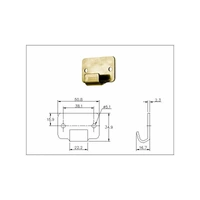 Catch Plate for Toggle Latch Carbon Steel Zinc Plate Passivate (Yellow)
