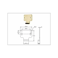 Catch Plate for Toggle Latch Mild Steel Zinc Plate Passivate (Yellow)