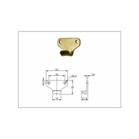 Catch Plate for Toggle Latch Carbon Steel Zinc Plate Passivate (Yellow)