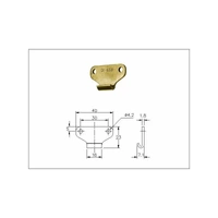Catch Plate for Toggle Latch Carbon Steel Zinc Plate Passivate (Yellow)