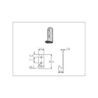Catch Plate for Toggle Latch Mild Steel Zinc Plate Passivate (Silver Blue)