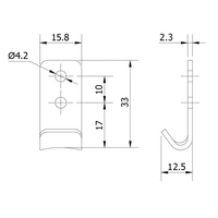 Catch Plate for Toggle Latch Stainless Steel (Natural)