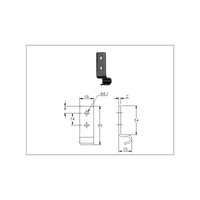 Catch Plate for Toggle Latch Mild Steel Black