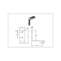 Catch Plate for Toggle Latch Mild Steel Zinc Plate Passivate (Silver Blue)