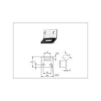 Catch Plate for Toggle Latch Mild Steel Zinc Plate Passivate (Silver Blue)