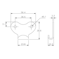 Catch Plate for Toggle Latch Stainless Steel (Natural)