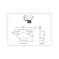 Catch Plate for Toggle Latch Mild Steel Zinc Plate Passivate (Silver Blue)
