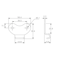 Catch Plate for Toggle Latch Stainless Steel (Natural)
