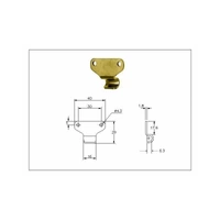 Catch Plate for Toggle Latch Carbon Steel Zinc Plate Passivate (Yellow)