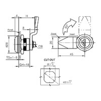 Locking Quarter Turn Lock - Steel 