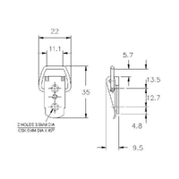 Non-Adjustable Toggle Latch - Stainless