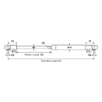 Gas Strut 8mm x 18mm - Max Length 325mm - Force 50N