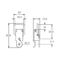 Non-Adjustable Toggle Latch - 170 Strength (kg) - Mild Steel