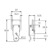 Non-Adjustable Toggle Latch - 200 Strength (kg) - Stainless