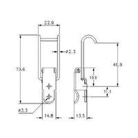 Spring Claw Toggle Latch - Stainless - 90 Strength (kg)