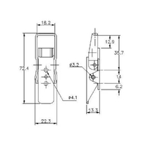 Non-Adjustable Toggle Latch - 300 Strength (kg) - Stainless