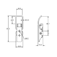 Spring Claw Toggle Latch - Mild Steel - 90 Strength (kg)