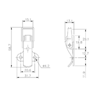 Non-Adjustable Toggle Latch - 300 Strength (kg) - Mild Steel