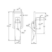 Non-Adjustable Latch - 550 Strength (kg) - Stainless