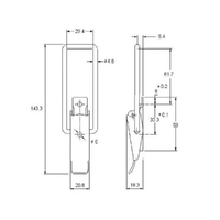 Non-Adjustable Latch - 550 Strength (kg) - Stainless