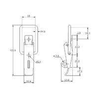 Non-Adjustable Padlockable Latch - 550 Strength (kg) - Stainless