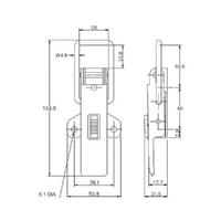 Non-Adjustable Latch - 550 Strength (kg) - Stainless