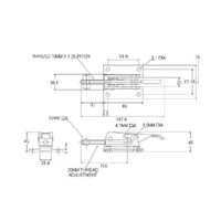 Adjustable Padlockable Toggle Latch - 2500 Strength (kg) -  Stainless