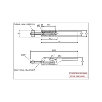 Adjustable Toggle Latch Heavy Duty Padlockable Stainless Steel type 316 (Natural)