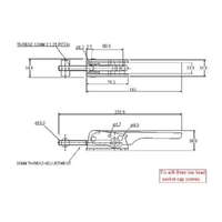 Adjustable Padlockable Toggle Latch - 2000 Strength (kg) -  Mild Steel