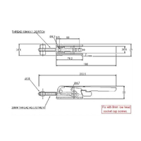 Adjustable Toggle Latch with Safety Catch - 2000 Strength (kg) -  Mild Steel