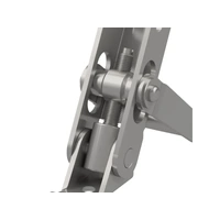 Adjustable Latch with Safety Catch Medium Duty Stainless Steel (Natural)