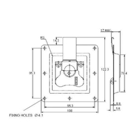 Rotary Turn Latch in Recess Dish - 100 Strength (kg) - Mild Steel
