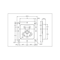 Rotary Turn Latch in Recess Dish Spring Loaded Mild Steel Zinc Plate Passivate (Silver Blue)