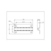 Handle Retaining Plate Mild Steel Zinc Plate Passivate (Silver Blue)