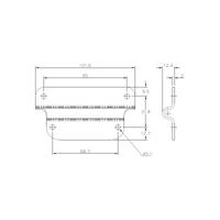 Handle Retaining Plate Mild Steel Zinc Plate Passivate (Silver Blue)