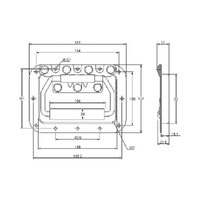 Recessed Spring Loaded Handle - 300 Strength (kg) - Mild Steel