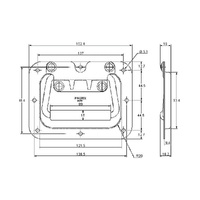 Recessed Spring Loaded Handle - 150 Strength (kg) - Stainless