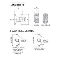 Small T Shape Handle - Rear Fix - Key CL001 Chrome