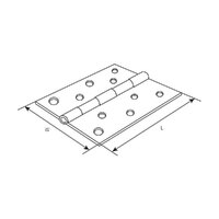 Zinc Plated Butt Hinge - Open Width : 38mm