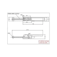 Adjustable Toggle Latch with Safety Catch Heavy Duty Stainless Steel type 316 (Natural)