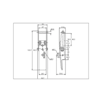 Adjustable Latch Medium Duty Padlockable Stainless Steel (Natural)