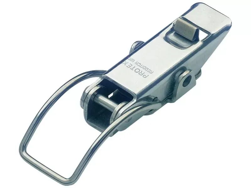 Spring Claw Toggle Latch with Safety Catch Light Duty Mild Steel Zinc Plate Passivate (Silver Blue)