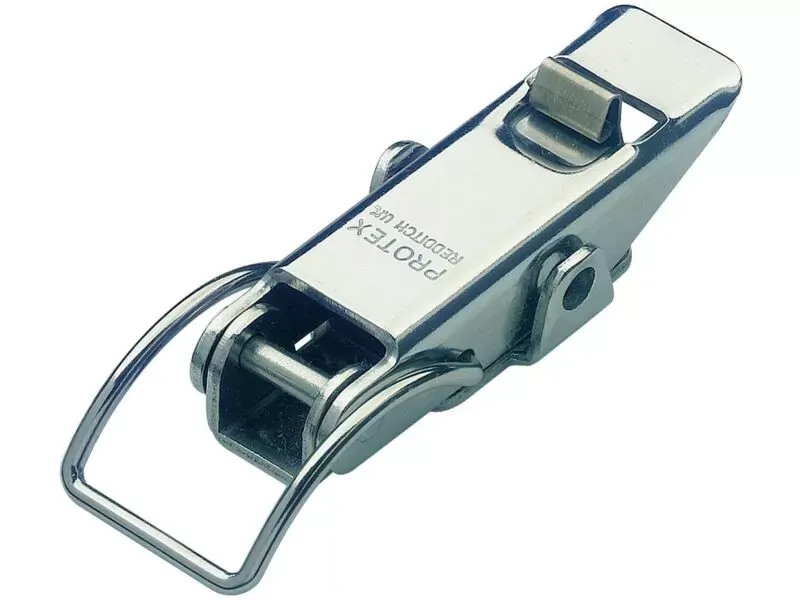 Spring Claw Toggle Latch with Safety Catch Light Duty Mild Steel Zinc Plate Passivate (Silver Blue)