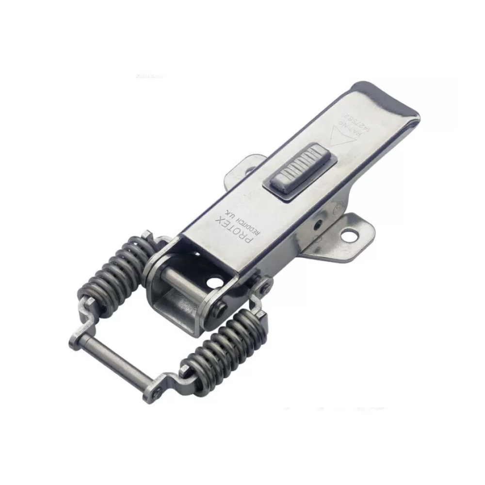 Spring Claw Latch with Safety Catch - 45 Strength (kg) - Stainless