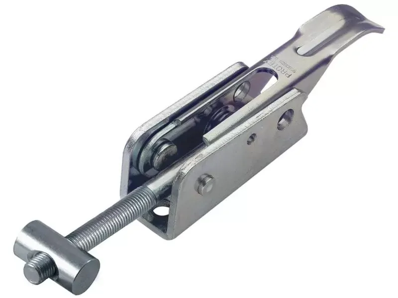 Adjustable Toggle Latch Heavy Duty Padlockable Mild Steel Zinc Plate Passivate (Silver Blue)