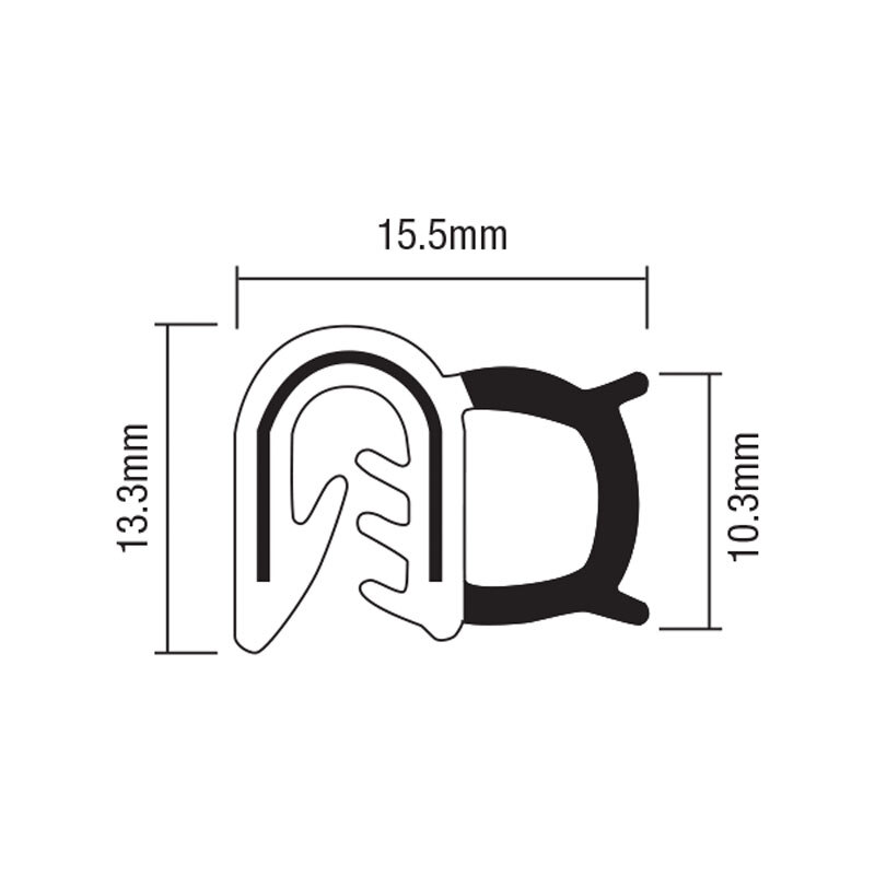 Pinchweld Rubber - Grip Range 0.5 - 4.0mm - 50m Roll 50