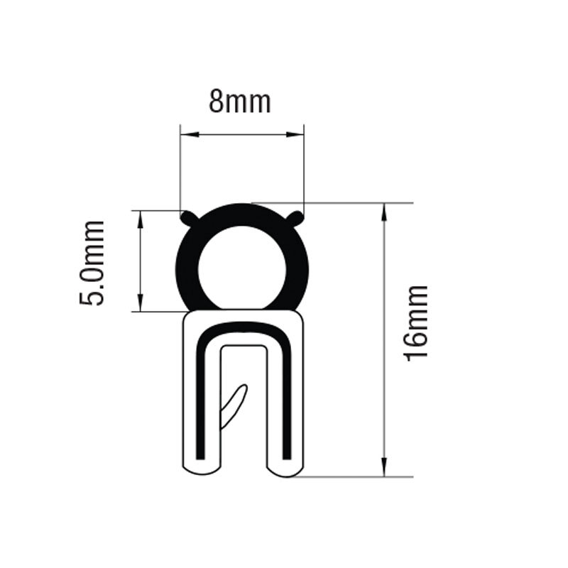 Pinchweld Rubber - Grip Range 1.0 - 2.0mm - 50m Roll 50