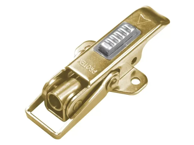 Adjustable Latch with Safety Catch Medium Duty Mild Steel Zinc Plate Passivate (Yellow)