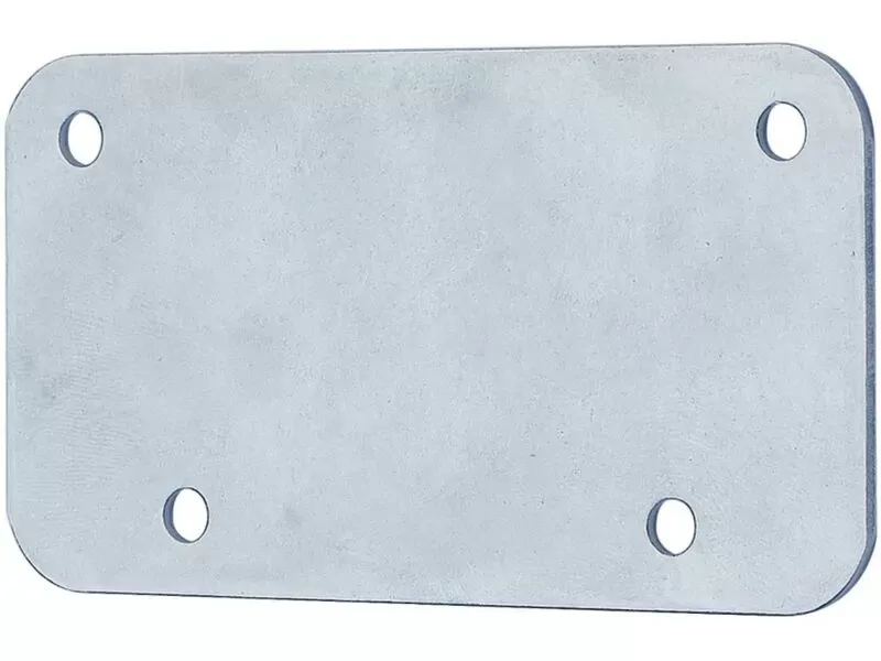 Handle Backing Plate Mild Steel Zinc Plate Passivate (Silver Blue)