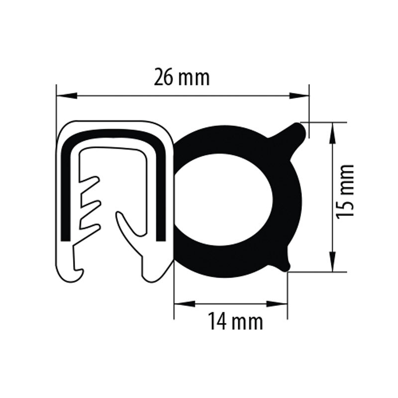 Pinchweld Rubber - Grip Range 1.5 - 5.6mm - 50m Roll